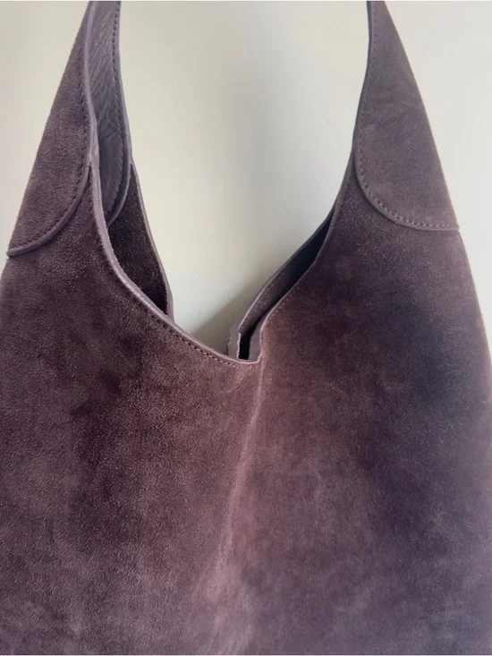 Margot Hobo chocolate brown Suede Shoulder Tote Bag (NWT) - Picture 5 of 5